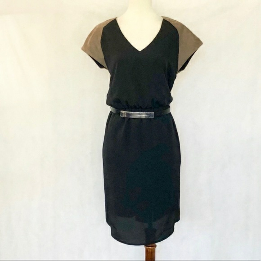 DKNYC Women's Dress w/ Faux Suede Sleeves